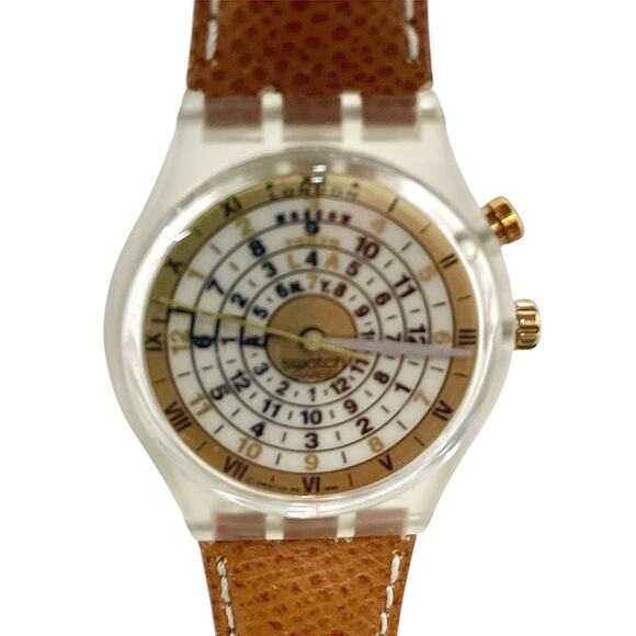 Swatch Watch TIERRA GK901 1996 Standard Gents Rare Swiss Made Quartz With Loomi - Picture 10 of 10